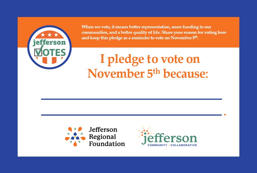 Jefferson Votes Pledge Card